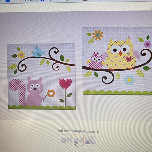 KIDS LINE DENA HAPPY TREE 2PC CANVAS WALK ART - Picture 7 of 8